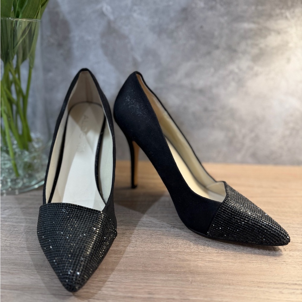 Aldo Sciortino Rhinestone Black Heels